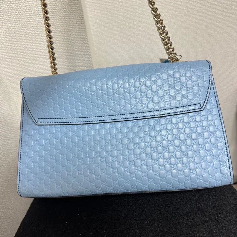 Ladies Gucci Dionysus bags in a pastel colorGucci Horsebit Emily Chain Shoulder Bag,Blue,Leather