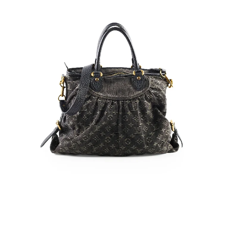 Ladies Louis Vuitton shoulder bags with a tassel decoration for charmLouis Vuitton Neo Cabby GM Denim Black