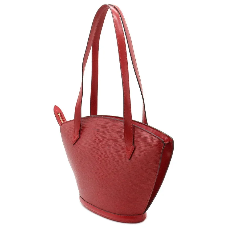 Louis Vuitton handbags with a back - zip pocket for storing valuablesLOUIS VUITTON Epi Saint-Jacques Poigner Long Tote Bag Shoulder Leather Castilian Red M52337