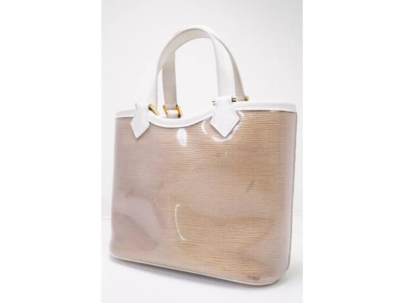 Ladies Louis Vuitton shoulder bags with a wide - width strap for comfortAuthentic Pre-owned Louis Vuitton Epi Plage Coconut White Mini Lagoon Bay Tote Bag M92473 210569