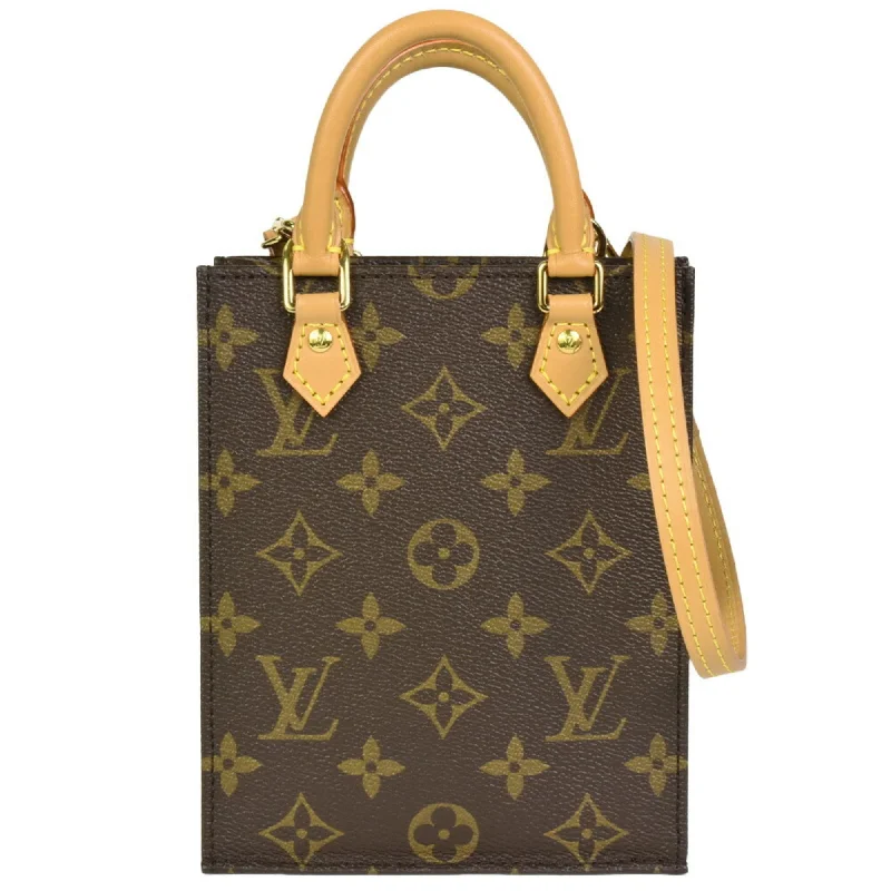 Louis Vuitton bags with a zip - around closure for enhanced securityLOUIS VUITTON Monogram Petite Sac Pla M69442 with shoulder strap