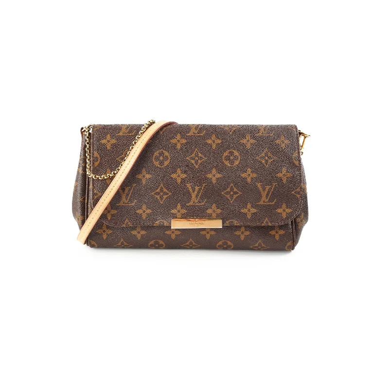 Ladies Louis Vuitton shoulder bags with a magnetic - closure flap for easeLouis Vuitton Favourite MM Monogram