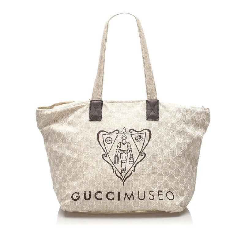 Women Gucci tote bags in GG Supreme canvas for a branded feelGucci GG Canvas Museo Tote Bag (SHG-10950)