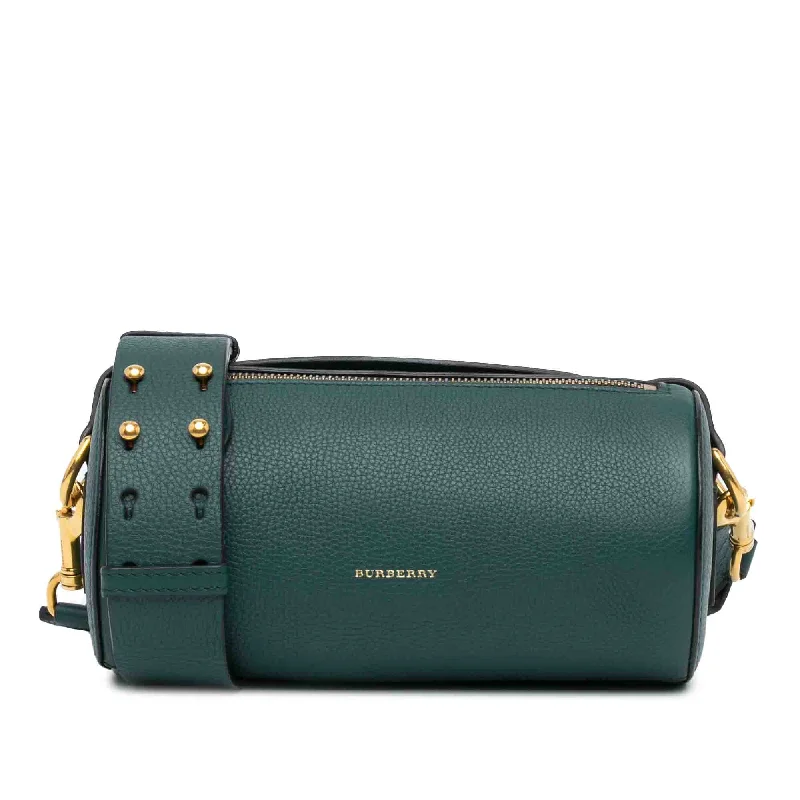 Burberry Bags with Detachable Straps for CustomizationGreen Burberry Leather The Barrel Satchel