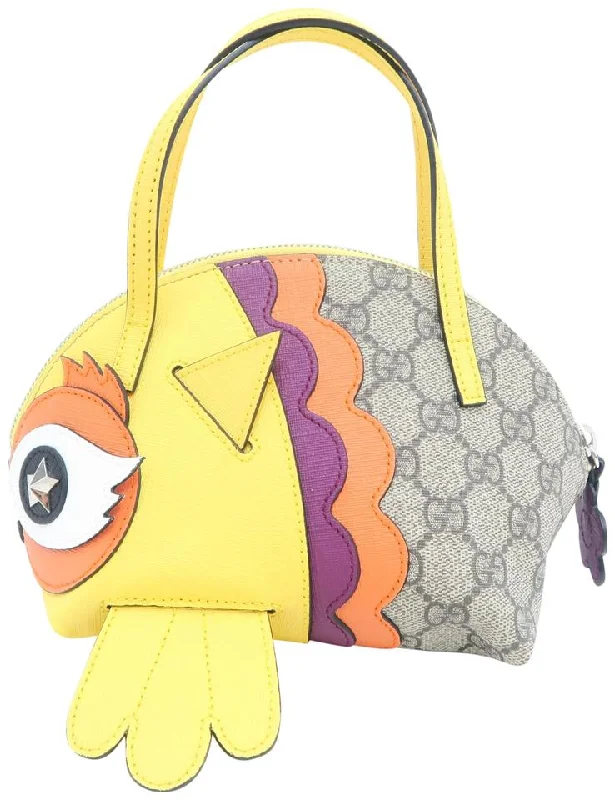 Women Gucci backpacks with a luxurious leather finishGucci Brid Children Gg Supreme Grey Canvas Tote