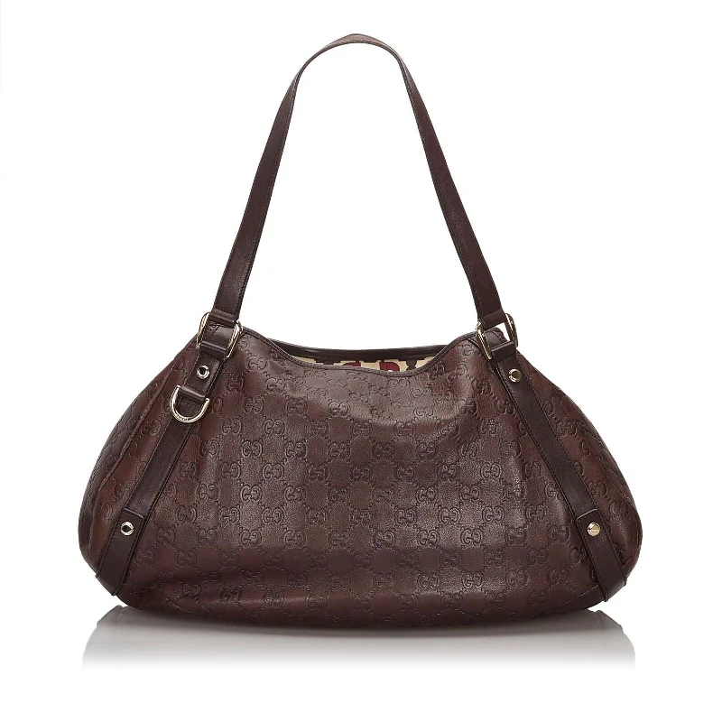 Gucci tote bags for women with a water - resistant coatingGucci Brown Dark Others Leather Guccissima Pelham Tote Italy