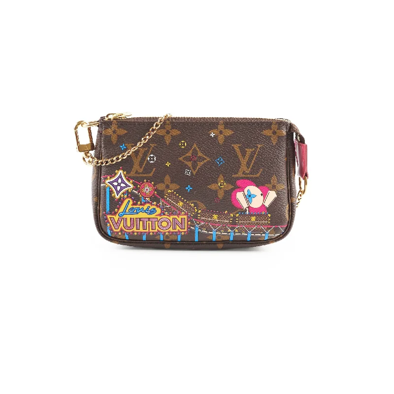 Louis Vuitton handbags with a beaded trim for a touch of glamourLouis Vuitton Mini Pochette Monogram