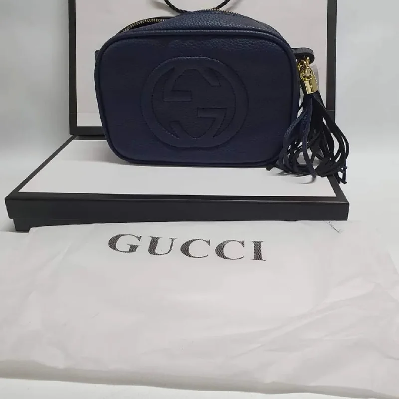 Women Gucci crossbody bags with a keychain holderGucci  Soho Disco Handbag (navy blue)