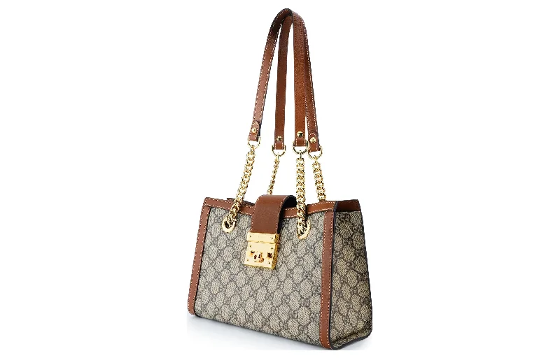 Women Gucci crossbody bags with a woven leather strap(WMNS) GUCCI Padlock GG Bag Small-Size Brown 498156-KHNKG-8534