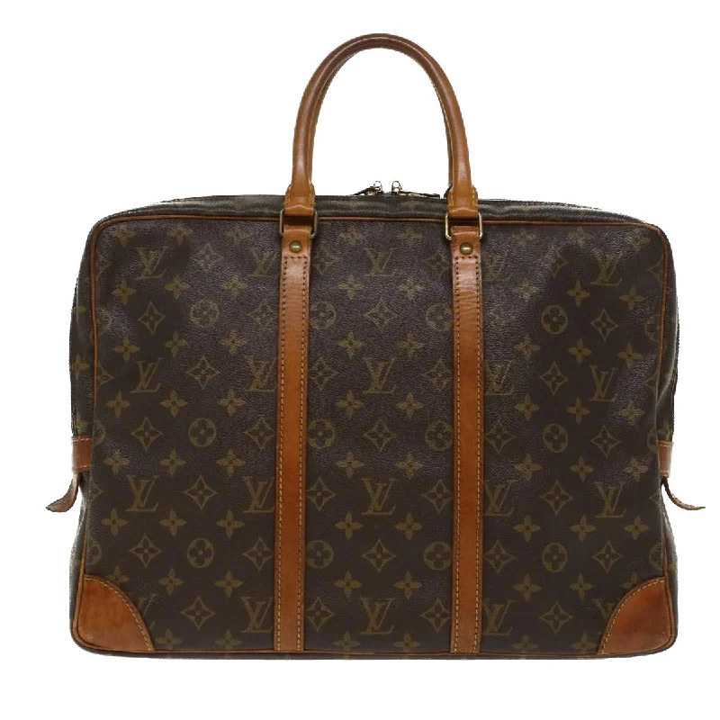 Ladies Louis Vuitton shoulder bags with a single - handle silhouetteLOUIS VUITTON Monogram Porte Documents Voyage Business Bag M53361 LV  th3799