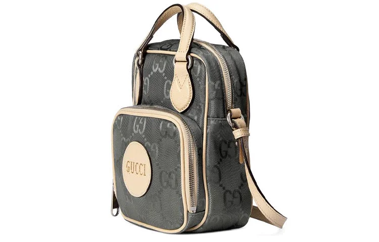 Women Gucci bags with a front - flap pocket for quick - access items(WMNS) GUCCI Logo Printing Off The Grid Backpack Grey 625850-H9HAN-1263