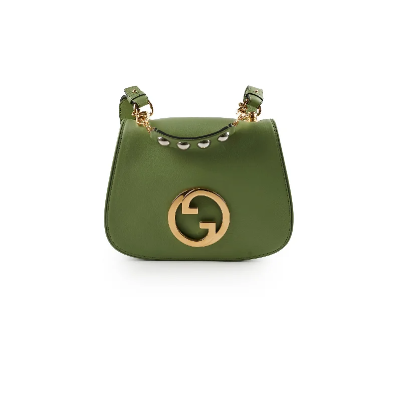 Gucci backpacks for women with a hidden back pocketGucci Blondie Medium Top Handle Shoulder Bag Green