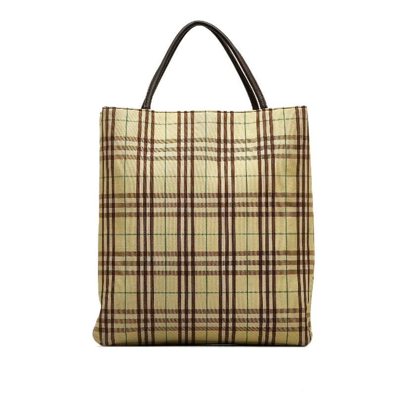 Embroidered Burberry Bags with Floral PatternsBrown Burberry House Check Tote