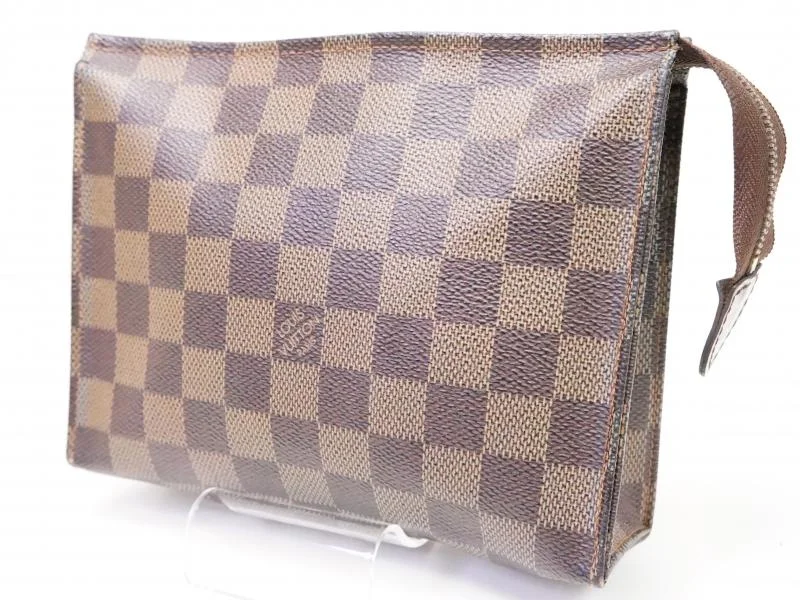 Ladies Louis Vuitton Petite Malle bags with a star - shaped charm for cutenessAuthentic Pre-owned Louis Vuitton Special Ordered Damier Poche Toilette Cosmetic Pouch Case 210471