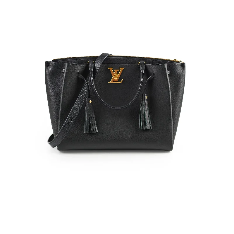 Louis Vuitton Speedy bags in monogram canvas for a classic lookLouis Vuitton Lock Me Black Tote