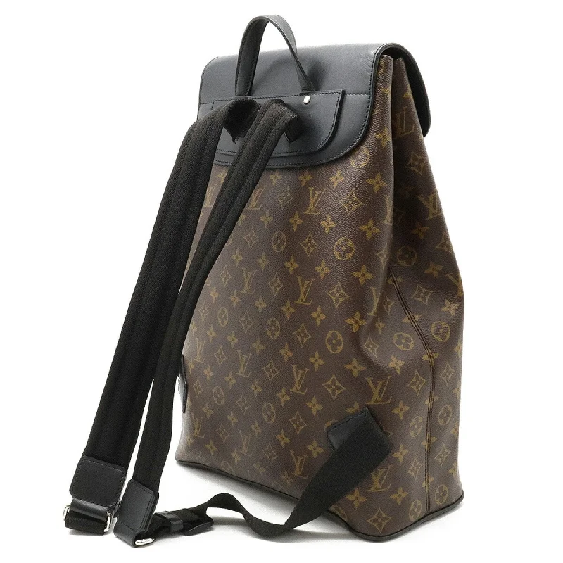 Louis Vuitton Alma bags featuring the signature top - handle designLOUIS VUITTON Monogram Macassar Parc Rucksack Backpack Shoulder Bag M40637