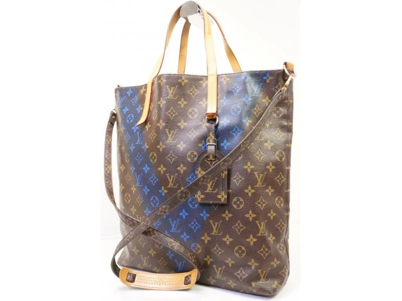 Louis Vuitton bags with a front - zip pocket for small items like keysAuthentic Pre-owned Louis Vuitton Monogram V Line Cabas NS Shopping 2 Way Tote Bag M50147 210773