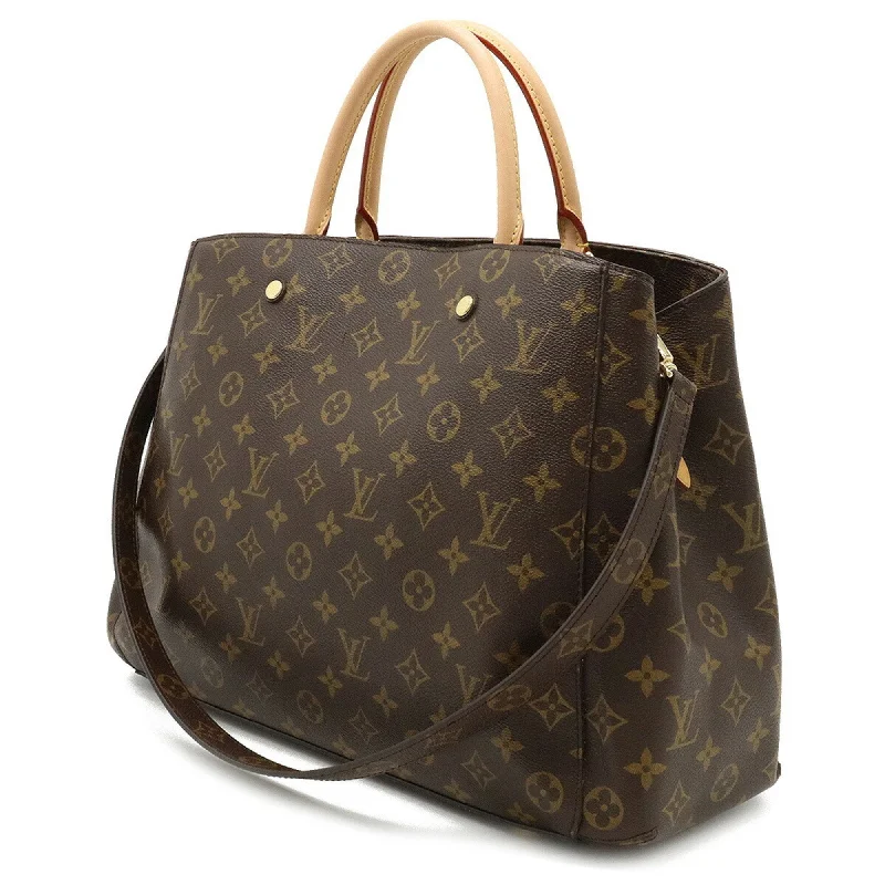 Louis Vuitton handbags with a metal - framed clasp for durabilityLOUIS VUITTON Monogram Montaigne GM Handbag Tote Bag Shoulder M41067