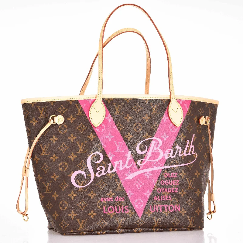 Louis Vuitton Alma bags featuring the signature top - handle designLouis Vuitton Saint Barth Neverfull Rose Ballerine Tote Stunning Limited