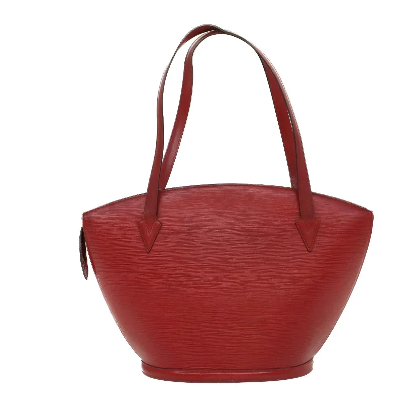 Ladies Louis Vuitton shoulder bags with a wide - width strap for comfortLOUIS VUITTON Epi Saint Jacques Shopping Shoulder Bag Red M52277 LV  48964