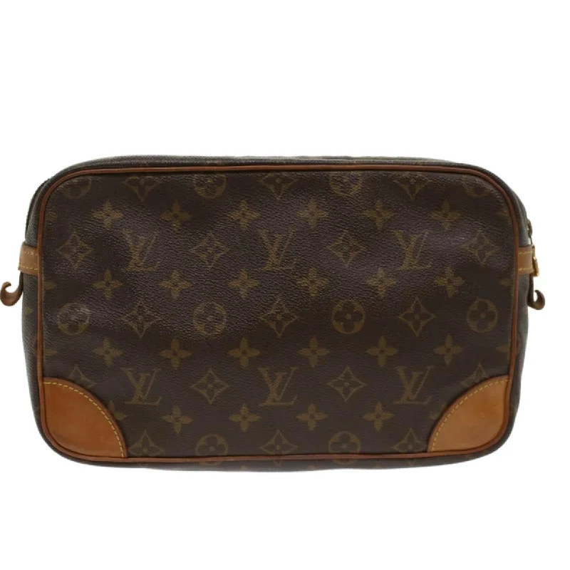 Ladies Louis Vuitton handbags with a detachable coin purse insideLOUIS VUITTON Monogram Compiegne 28 Clutch Bag M51845 LV  bs6798