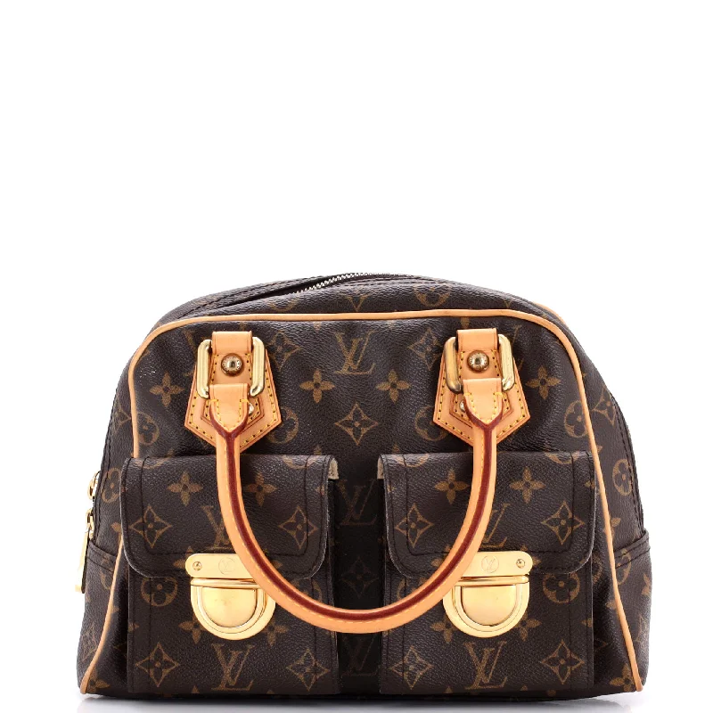 Louis Vuitton handbags with a metal - framed clasp for durabilityManhattan Handbag Monogram Canvas PM