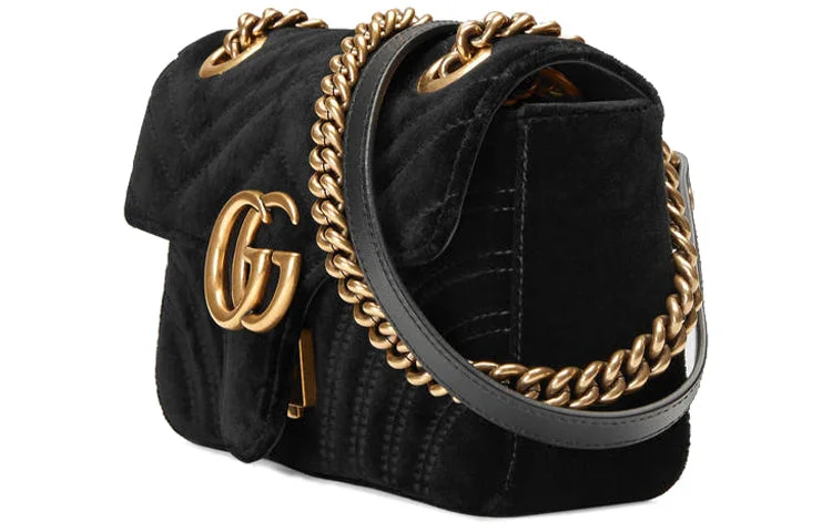 Ladies Gucci Dionysus bags with a star - shaped charm(WMNS) GUCCI GG Marmont ClassicG Crossbody Bag Single Shoulder Bag Black 446744-K4D2T-1000