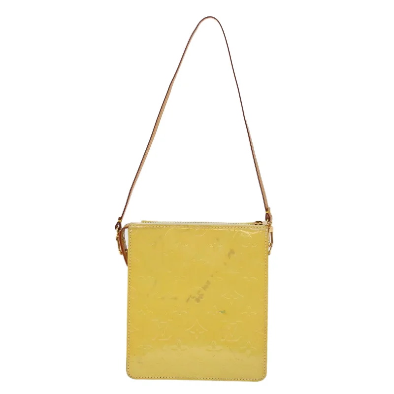 Louis Vuitton Neverfull bags with large capacity for everyday essentialsLOUIS VUITTON Monogram Vernis Motto Accessory Pouch Yellow M91159 LV  48591