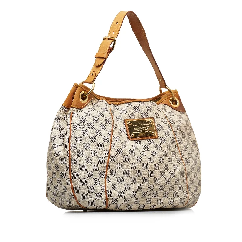 Louis Vuitton Twist bags with a contrast - colored interior for visual interestLOUIS VUITTON Damier Azur Galliera PM Shoulder Bag