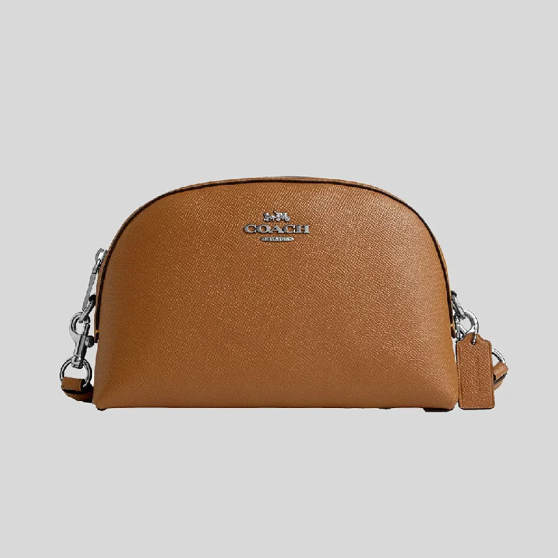 Coach tote bags with a printed Coach logo for brand visibilityCOACH Madi Crossbody Bag Light Saddle CR348