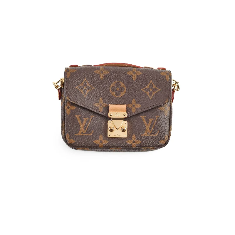 Louis Vuitton tote bags with a water - resistant coating for outdoor useLouis Vuitton Micro Metis Monogram Microchip