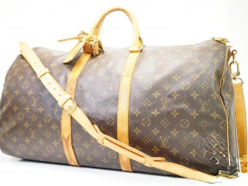 Ladies Louis Vuitton Petite Malle bags with a star - shaped charm for cutenessAuthentic Pre-owned Louis Vuitton Monogram Keepall Bandouliere 55 Traveling Bag Duffle M41414 182019