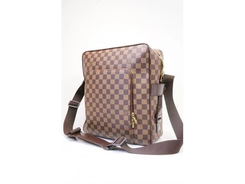 Louis Vuitton Alma bags with a monogram - embossed leather surfaceAuthentic Pre-owned Louis Vuitton Lv Damier Ebene Olav GM Crossbody Messenger Bag N41440 210590