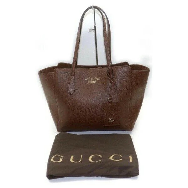 Ladies Gucci Dionysus bags with a chain - link shoulder strapBrand Inspired Gucci Tote Bag Swing Tote Brown Leather (SHC7-11055)