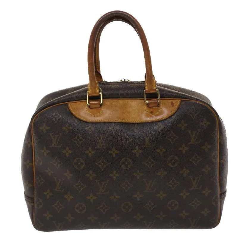 Ladies Louis Vuitton shoulder bags with a magnetic - closure flap for easeLOUIS VUITTON Monogram Deauville Hand Bag M47270 LV  rd5527