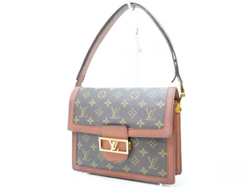 Louis Vuitton bags with a detachable mirror inside for on - the - go touch - upsAuthentic Pre-owned Louis Vuitton Vintage Monogram Sac Dauphine 2-length Bag M51410 No.203 163005