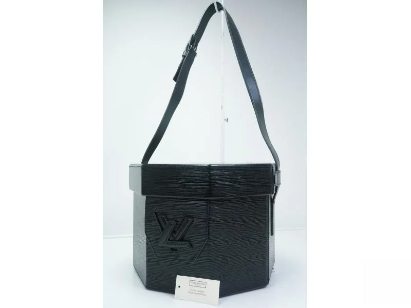 Louis Vuitton crossbody bags with a woven leather strap for textureAuthentic Pre-owned Louis Vuitton Lv Epi Black Octogonal Cosmetic Vanity Shoulder Bag M80150 160764