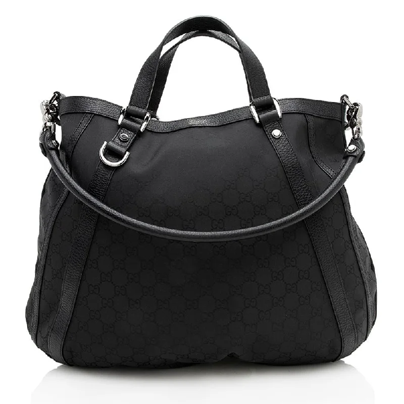 Gucci tote bags for women with a water - resistant coatingGucci GG Nylon Abbey Convertible Tote