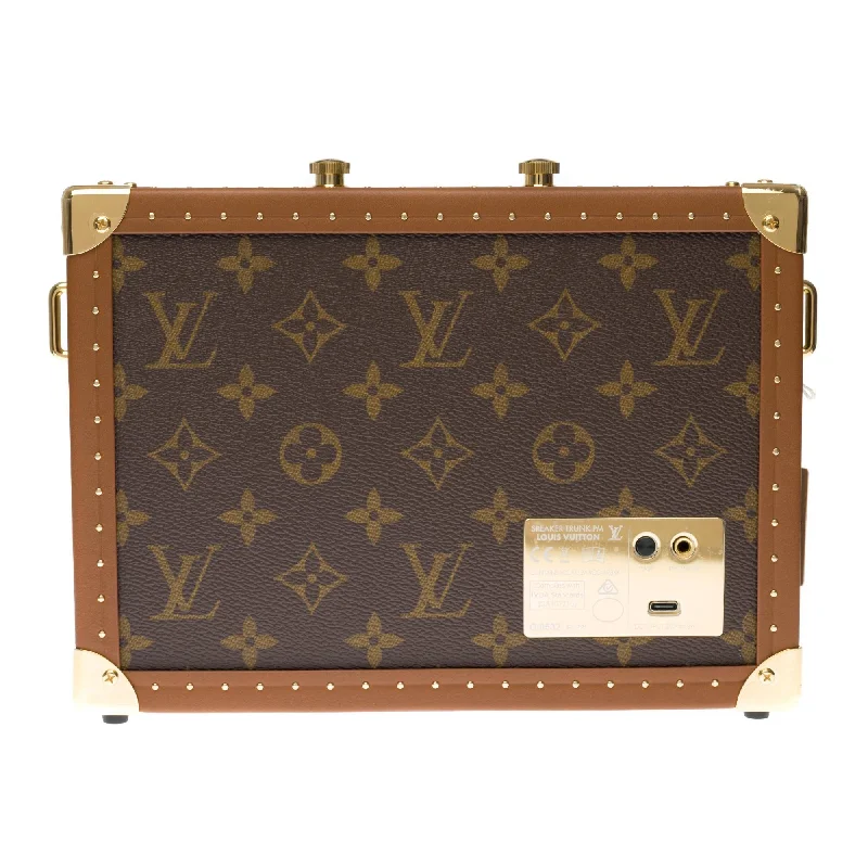 Louis Vuitton backpacks with a padded laptop compartment for travelLOUIS VUITTON Limited Edition:Brand New/ Speaker Clutch in brown monogram canvas