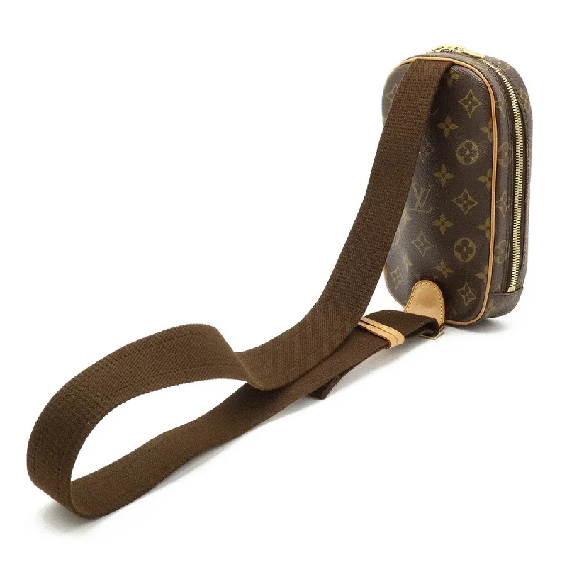 Louis Vuitton crossbody bags with a woven leather strap for textureLOUIS VUITTON Monogram Pochette Ganju Body Bag Shoulder M51870