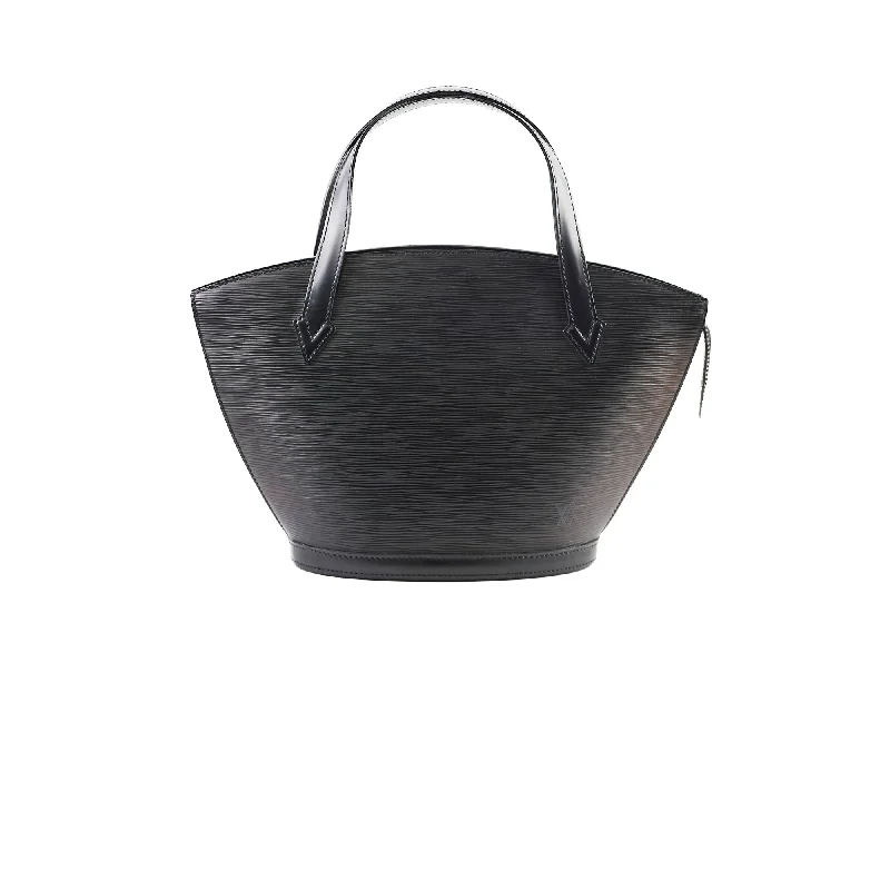 Louis Vuitton bags with a snap - button closure and a decorative charm for styleLouis Vuitton Jacques Shopping Tote Black