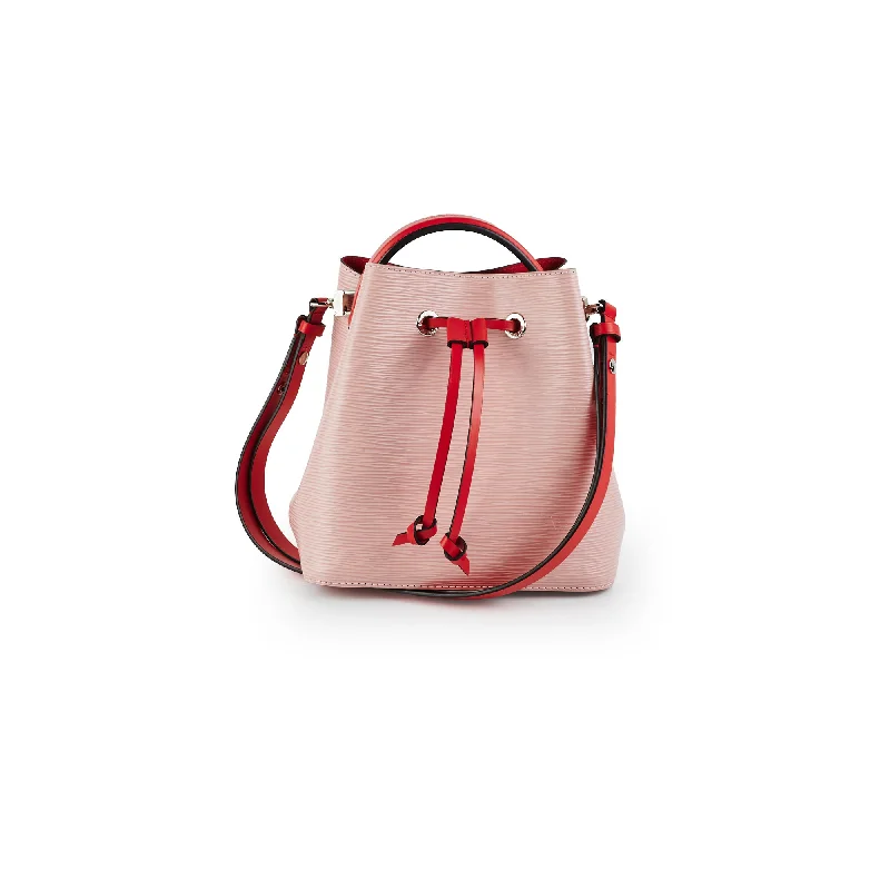 Louis Vuitton crossbody bags in a bold red color for a statementLouis Vuitton Epi Neo Noe BB Pink