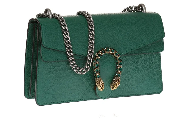 Gucci Marmont bags for women with a snakeskin - effect panel(WMNS) GUCCI Dionysus SeriesSingle Shoulder Bag Small Green 400249-CAOGX-3120