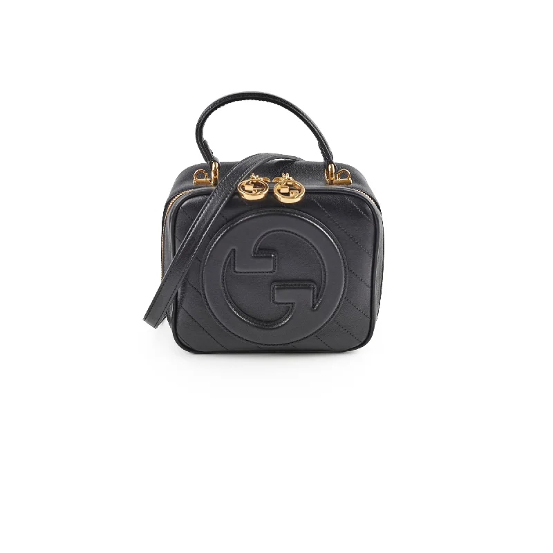 Women Gucci backpacks with a luxurious leather finishGucci Blondie Black Small Top Handle Bag