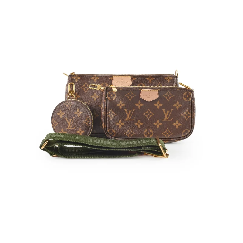 Louis Vuitton crossbody bags in a bold red color for a statementLouis Vuitton Multi Pochette Monogram