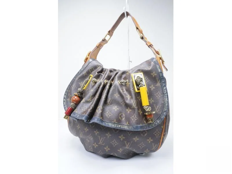 Louis Vuitton tote bags with a double - handle and shoulder - strap optionAuthentic Pre-owned Louis Vuitton Monogram Kalahari Gm 2009 Limited Hobo Shoulder Bag M97015 160898