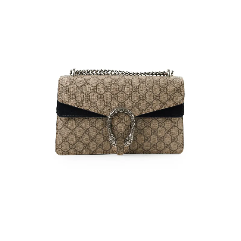 Gucci Marmont bags for women with quilted leather exteriorsGucci Medium Dionysus GG Supreme Shoulder Bag Black