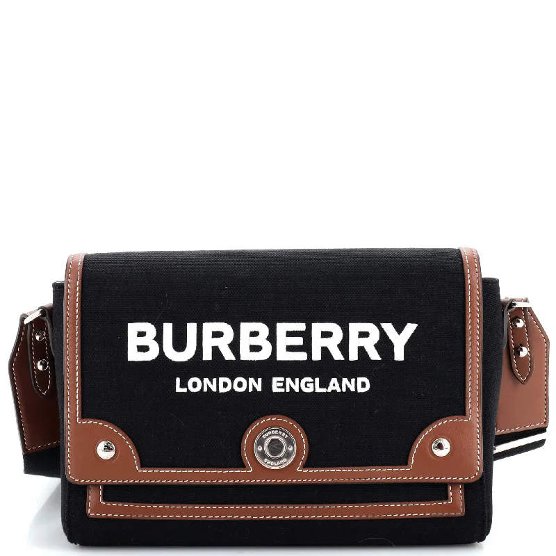 Compact Burberry Clutch Bags for WeddingsNote Crossbody Bag Canvas with Leather Medium