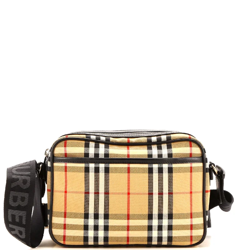 Durable Burberry Canvas Bags for Everyday UseFront Pocket Crossbody Bag Vintage Check Canvas