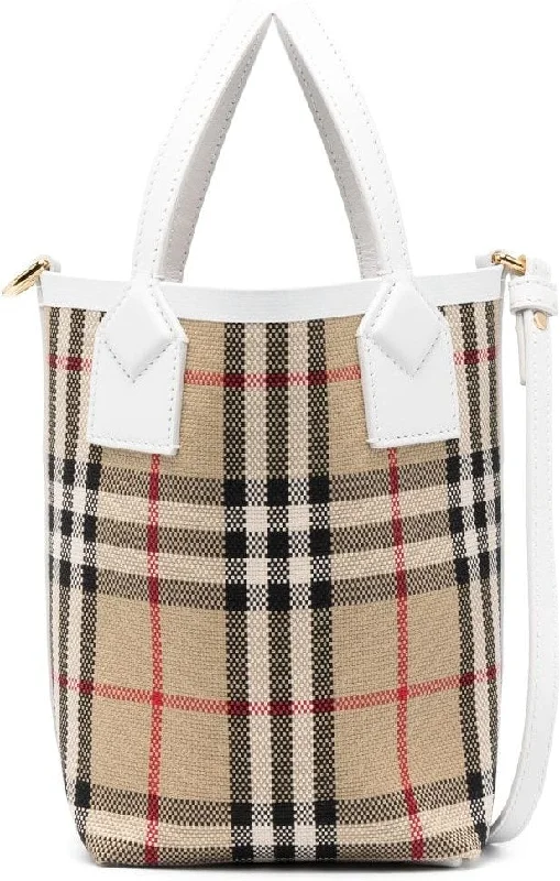 Burberry Bags for Women's Spring 2025 CollectionWomen's Check Motif Mini Bucket Bag in Beige | Size UNI | 8072348A1464